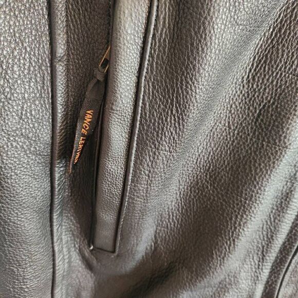 Vance Leather Jacket Mens 3XL Biker Skulls Reflective Full Zip Motorcycle - Picture 8 of 9